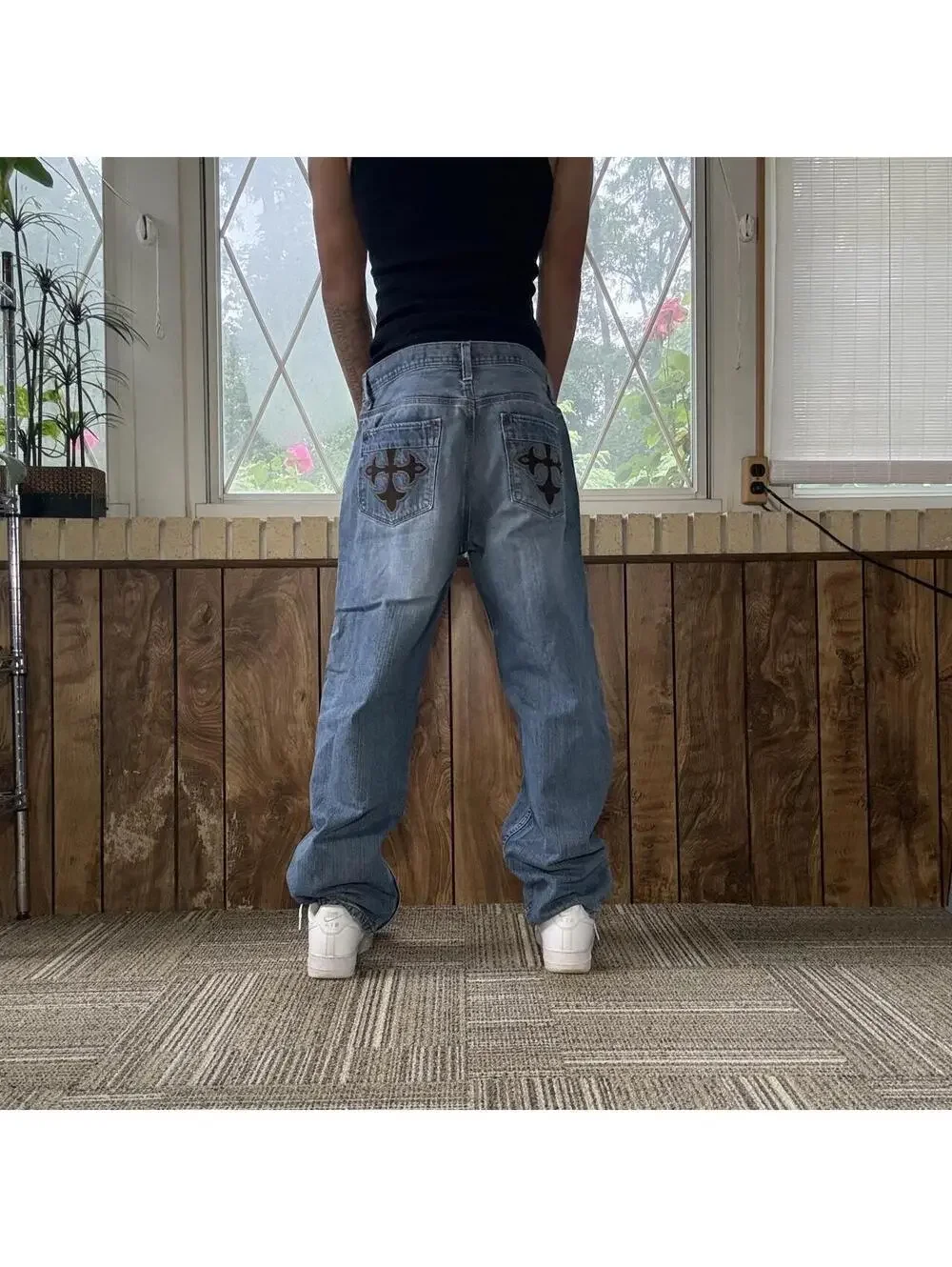 premium baggy denim jeans.